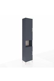 Arges Dolap 4 Raflı 2 Kapaklı Tek Askılı 44x30x221 Antrasit-Antrasit