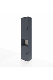 Arges Dolap 4 Raflı 2 Kapaklı Tek Askılı 44x30x221 Antrasit-Antrasit