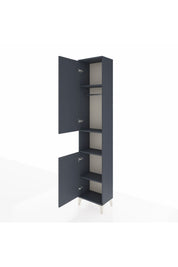 Arges Dolap 4 Raflı 2 Kapaklı Tek Askılı 44x30x221 Antrasit-Antrasit