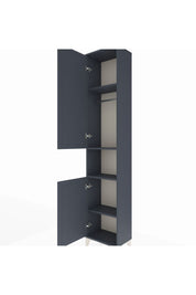 Arges Dolap 4 Raflı 2 Kapaklı Tek Askılı 44x30x221 Antrasit-Antrasit