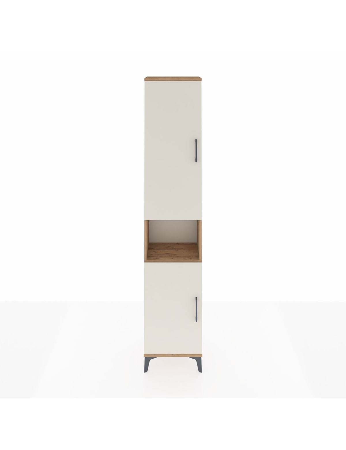 Arges Dolap 4 Raflı 2 Kapaklı Tek Askılı 44x30x221 Çam-Aytaşı