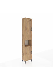 Arges Dolap 4 Raflı 2 Kapaklı Tek Askılı 44x30x221 Çam-Çam