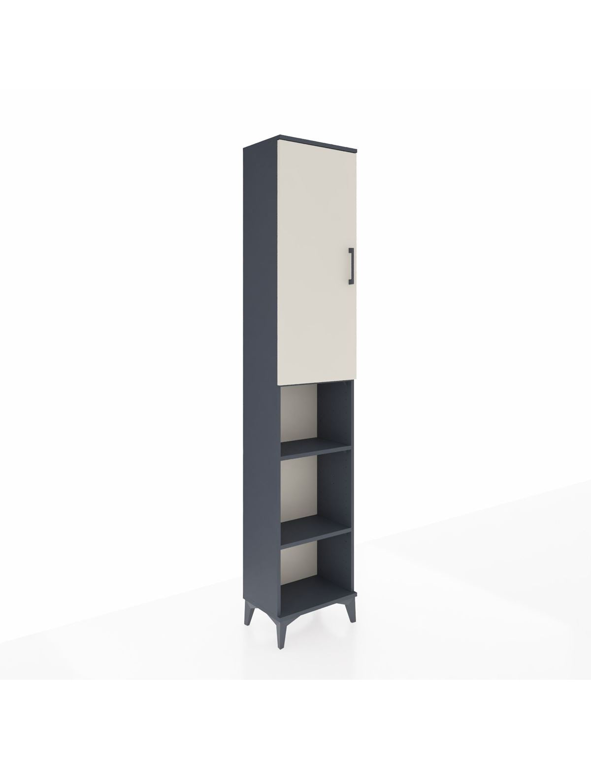 Arges Dolap 4 Raflı Tek Kapaklı Tek Askılı 44x30x221 Antrasit-Aytaşı