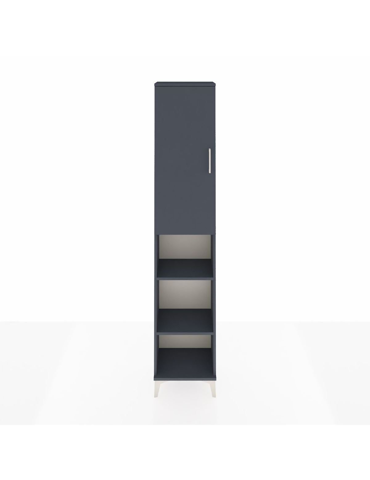 Arges Dolap 4 Raflı Tek Kapaklı Tek Askılı 44x30x221 Antrasit-Antrasit