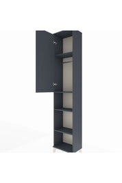 Arges Dolap 4 Raflı Tek Kapaklı Tek Askılı 44x30x221 Antrasit-Antrasit