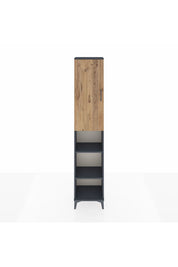 Arges Dolap 4 Raflı Tek Kapaklı Tek Askılı 44x30x221 Antrasit-Çam