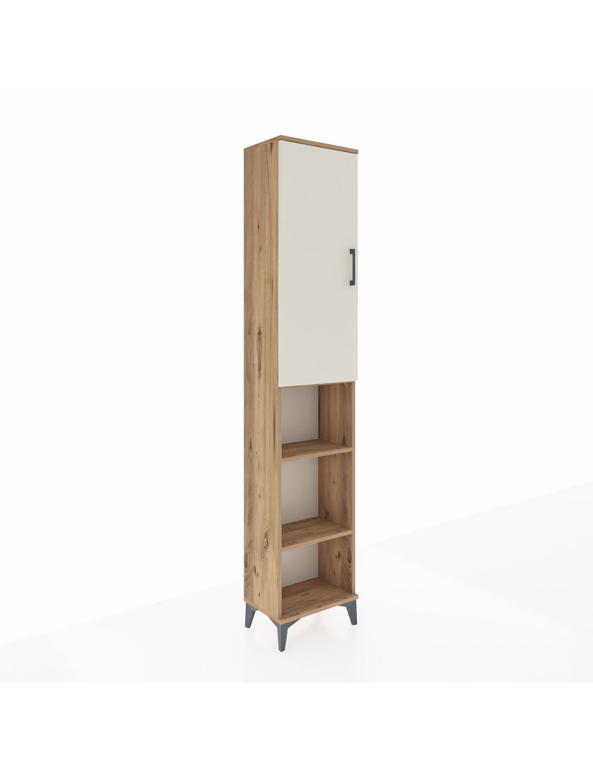 Arges Dolap 4 Raflı Tek Kapaklı Tek Askılı 44x30x221 Çam-Aytaşı