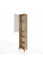 Arges Dolap 4 Raflı Tek Kapaklı Tek Askılı 44x30x221 Çam-Aytaşı