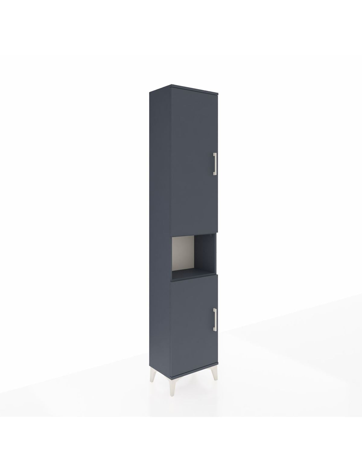 Arges Dolap 5 Raflı 2 Kapaklı 44x30x221 Antrasit-Antrasit