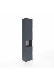 Arges Dolap 5 Raflı 2 Kapaklı 44x30x221 Antrasit-Antrasit