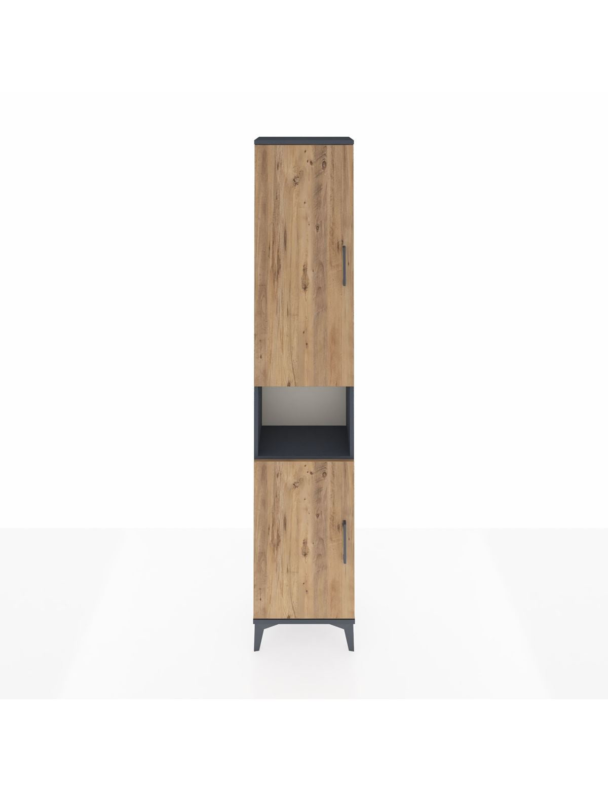 Arges Dolap 5 Raflı 2 Kapaklı 44x30x221 Antrasit-Çam