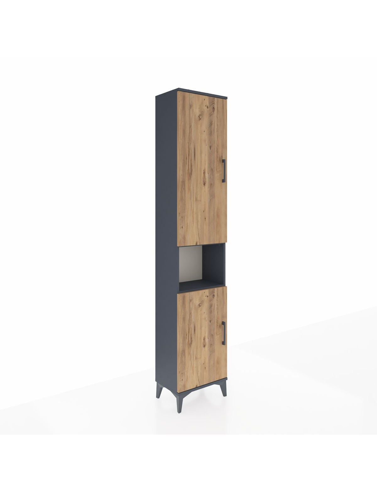 Arges Dolap 5 Raflı 2 Kapaklı 44x30x221 Antrasit-Çam