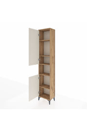 Arges Dolap 5 Raflı 2 Kapaklı 44x30x221 Çam-Aytaşı