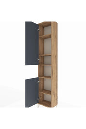 Arges Dolap 5 Raflı 2 Kapaklı 44x30x221 Çam-Antrasit