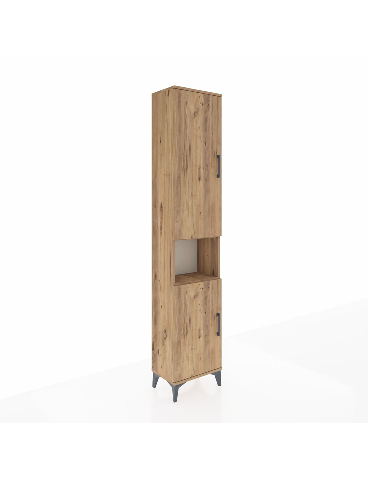 Arges Dolap 5 Raflı 2 Kapaklı 44x30x221 Çam-Çam