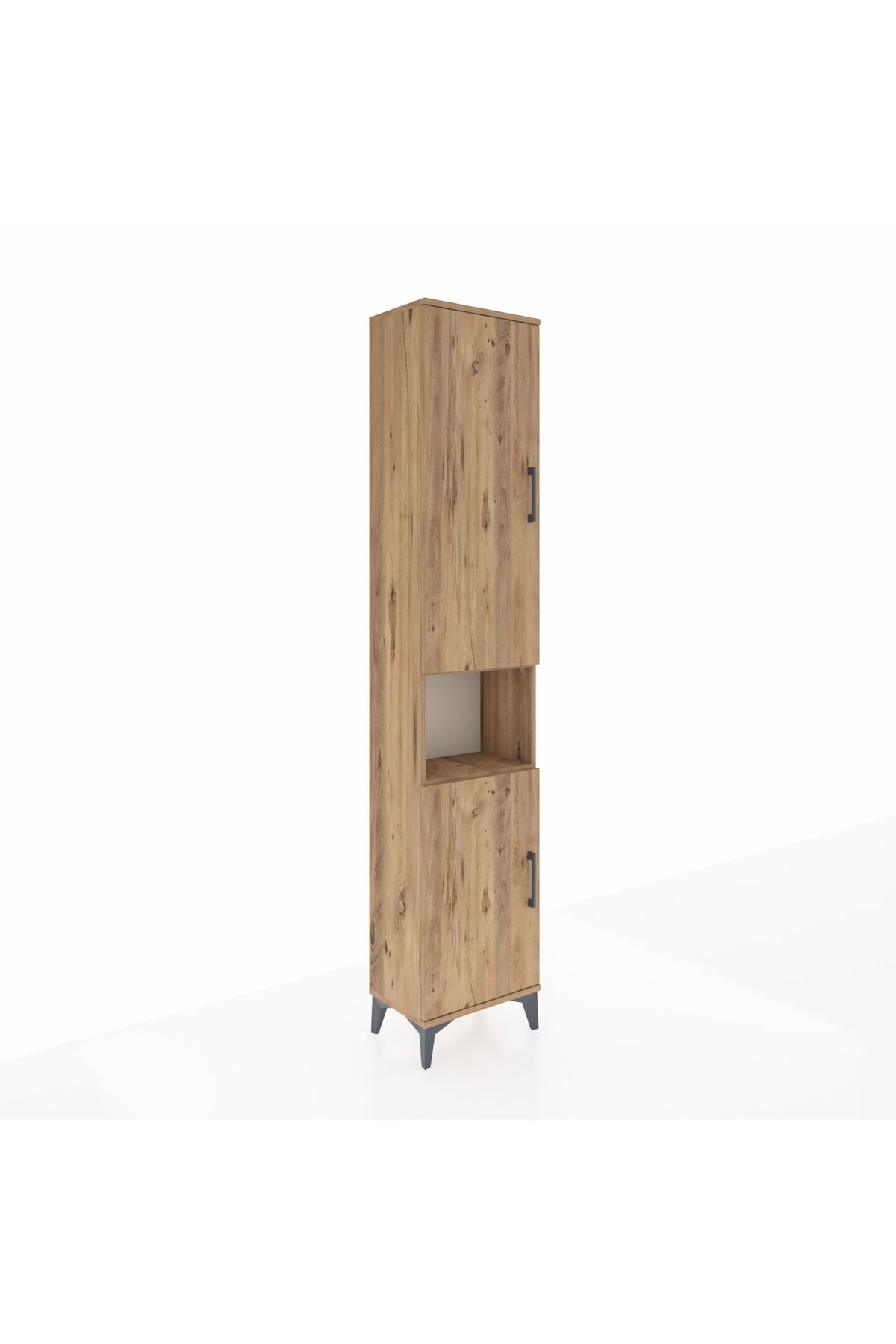 Arges Dolap 5 Raflı 2 Kapaklı 44x30x221 Çam-Çam