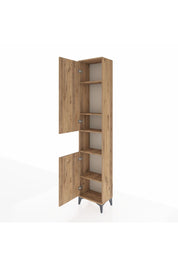 Arges Dolap 5 Raflı 2 Kapaklı 44x30x221 Çam-Çam