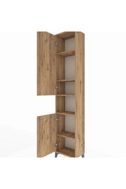 Arges Dolap 5 Raflı 2 Kapaklı 44x30x221 Çam-Çam