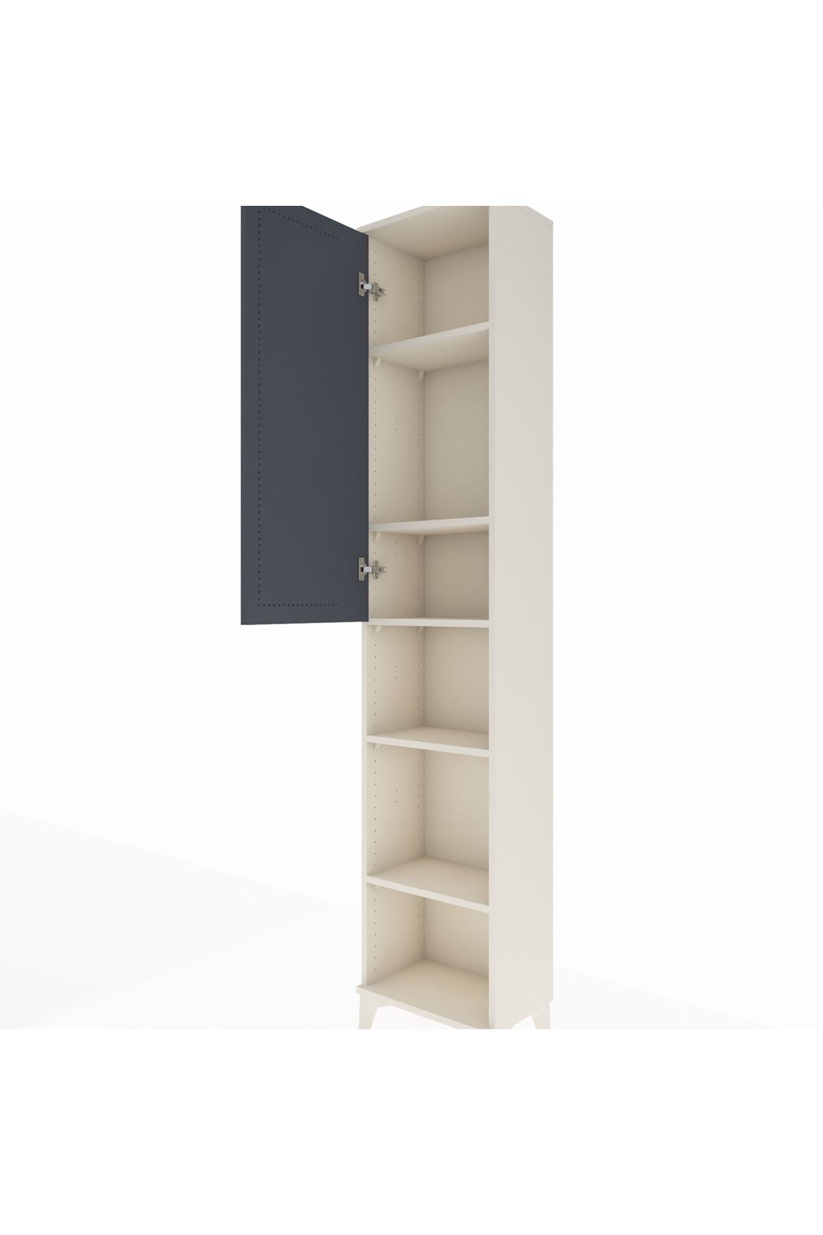 Arges Dolap 5 Raflı Tek Kapaklı 44x30x221 Aytaşı-Antrasit