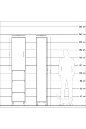 Arges Dolap 5 Raflı Tek Kapaklı 44x30x221 Aytaşı-Antrasit