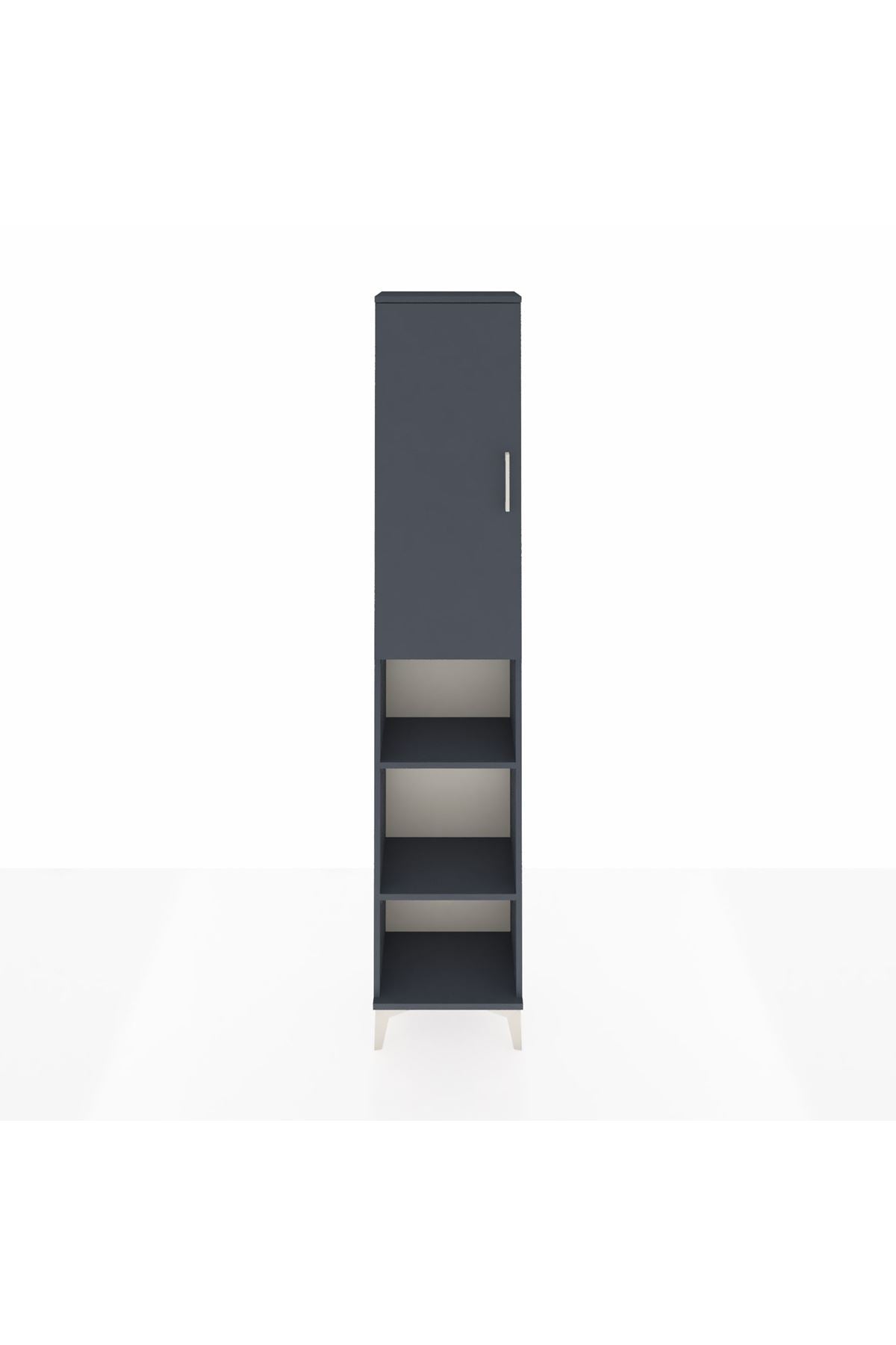 Arges Dolap 5 Raflı Tek Kapaklı 44x30x221 Antrasit-Antrasit