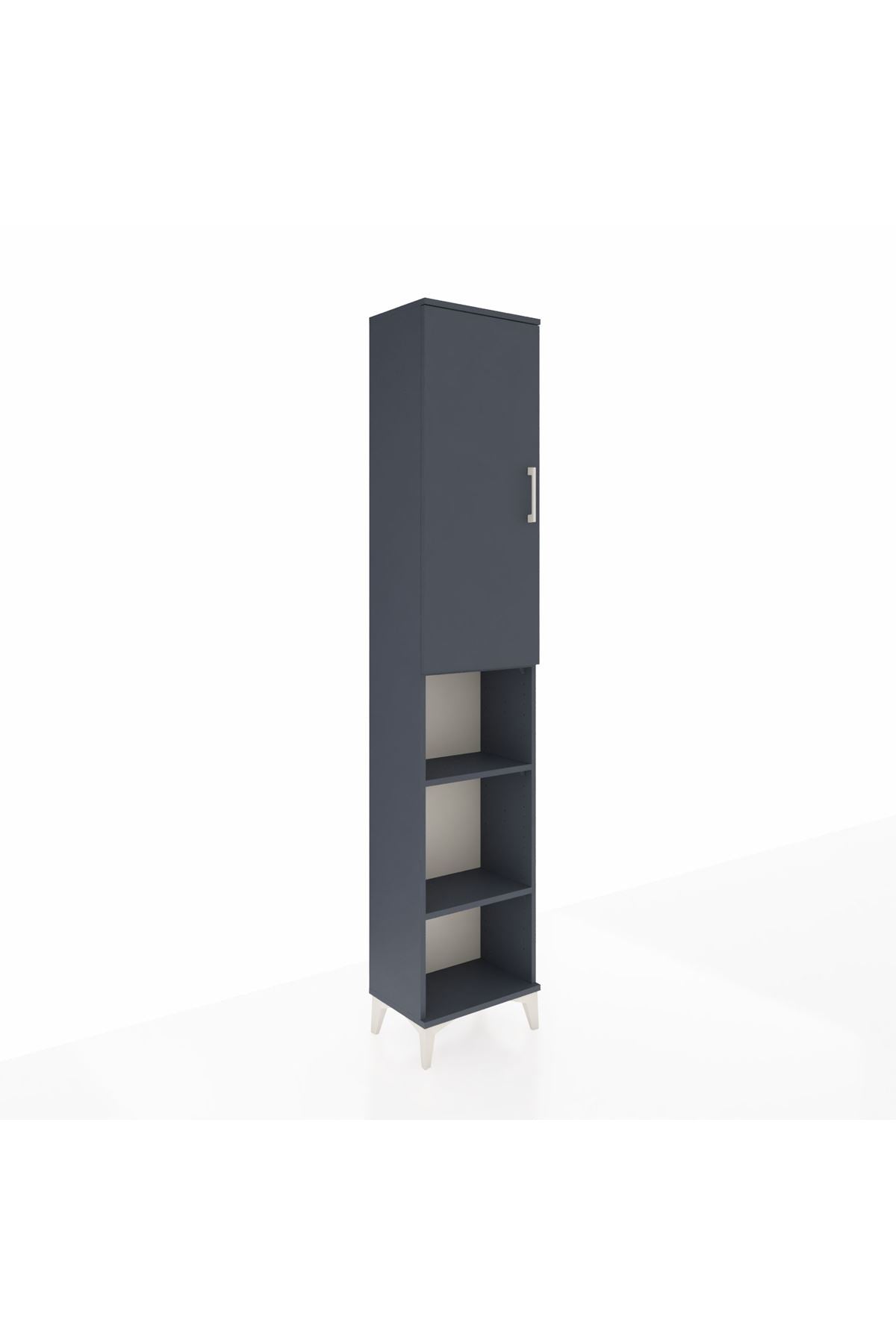 Arges Dolap 5 Raflı Tek Kapaklı 44x30x221 Antrasit-Antrasit