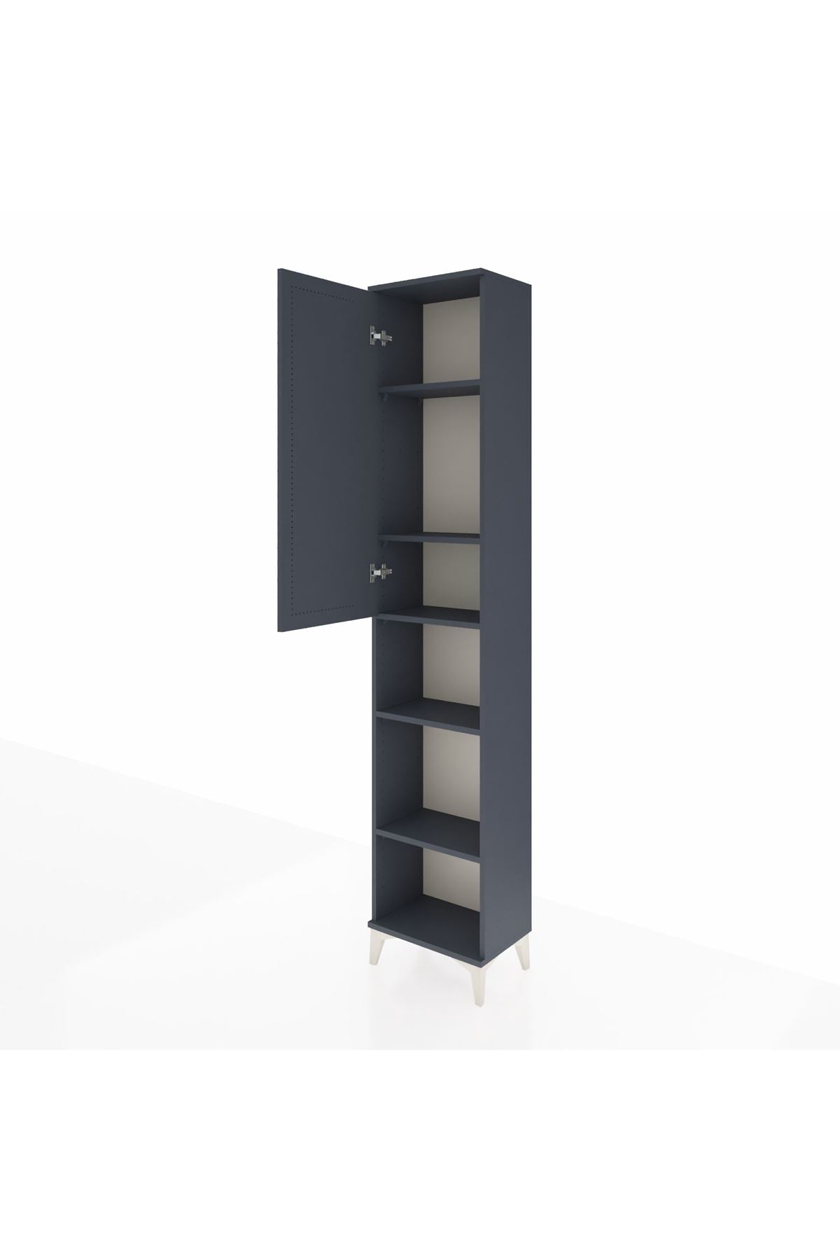 Arges Dolap 5 Raflı Tek Kapaklı 44x30x221 Antrasit-Antrasit