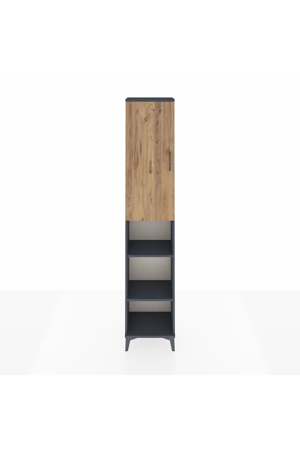 Arges Dolap 5 Raflı Tek Kapaklı 44x30x221 Antrasit-Çam