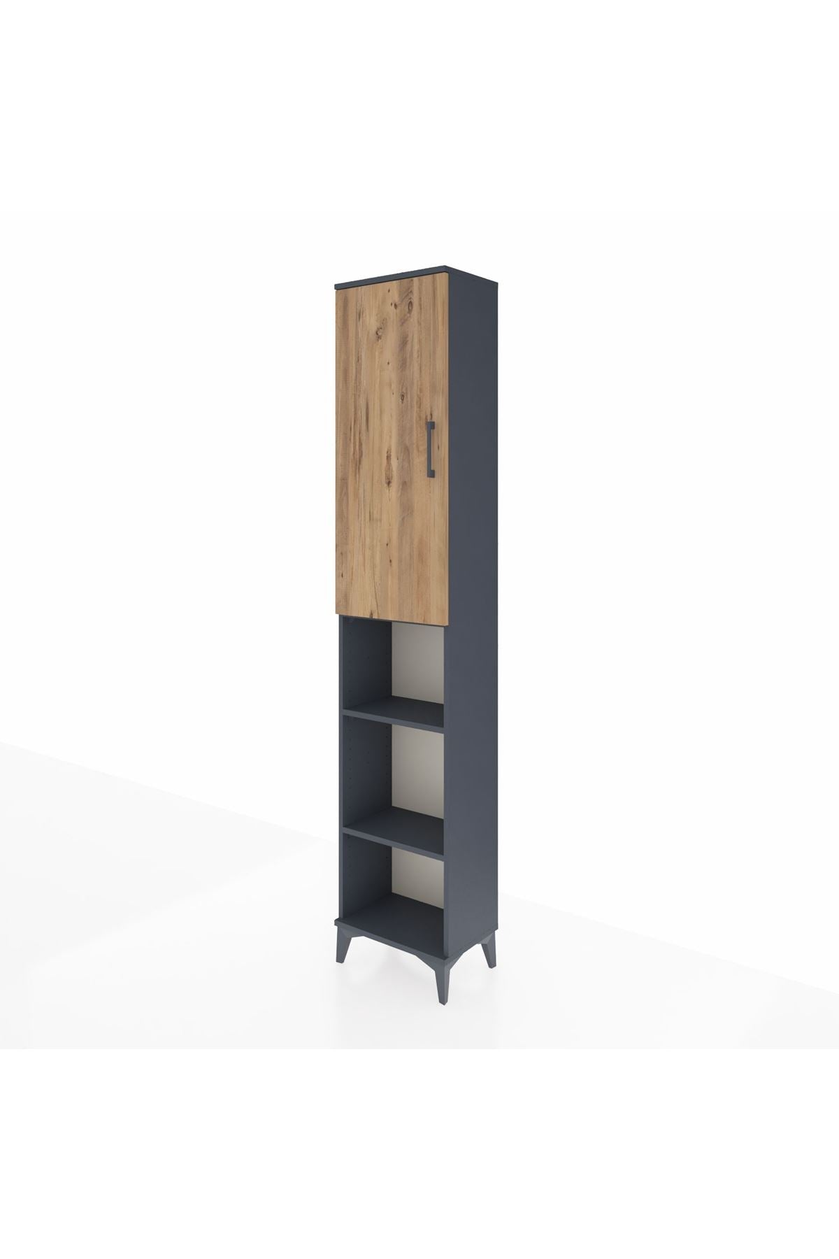 Arges Dolap 5 Raflı Tek Kapaklı 44x30x221 Antrasit-Çam