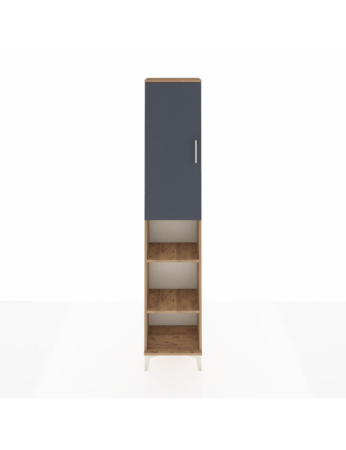 Arges Dolap 5 Raflı Tek Kapaklı 44x30x221 Çam-Antrasit