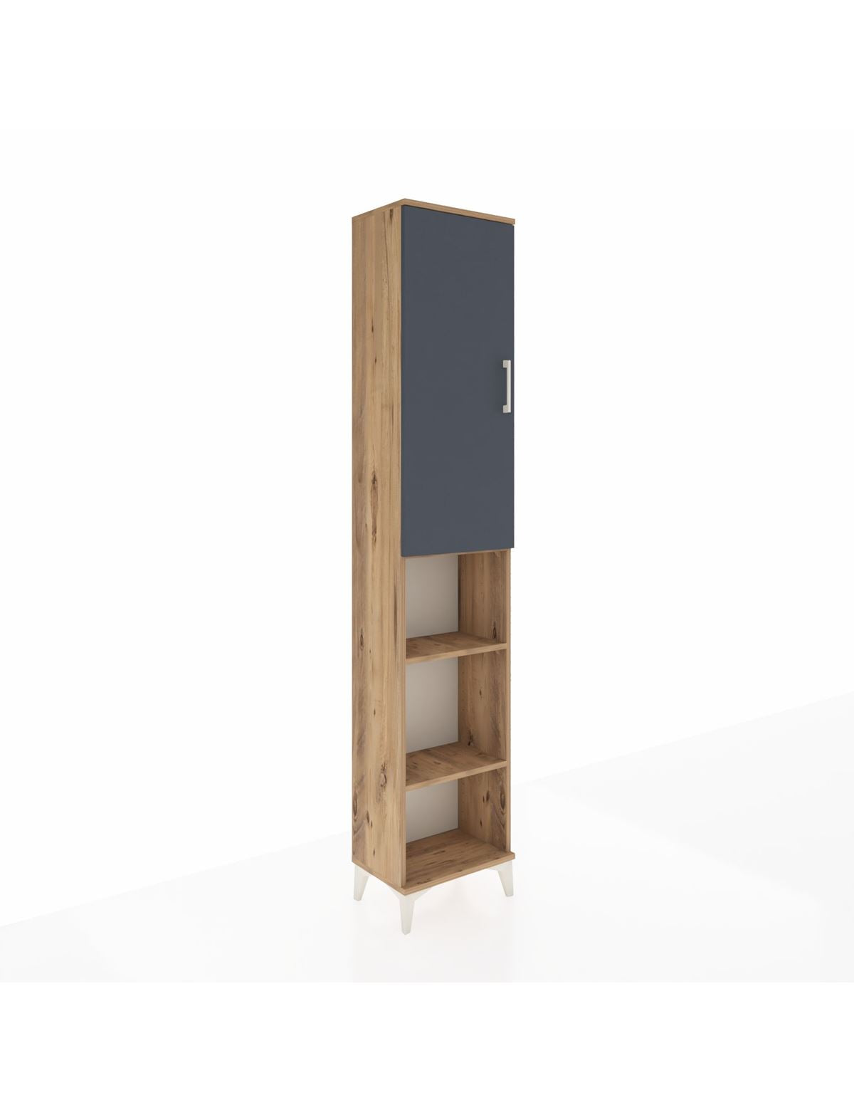 Arges Dolap 5 Raflı Tek Kapaklı 44x30x221 Çam-Antrasit