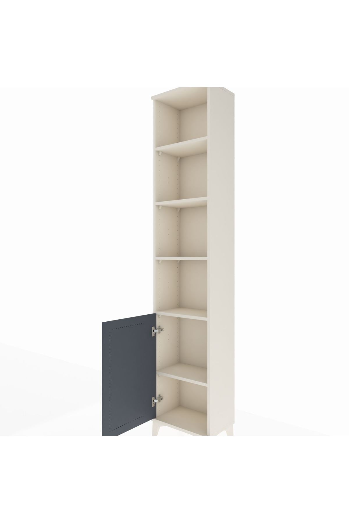 Arges Dolap 5 Raflı Tek Kapaklı 44x30x221 Aytaşı-Antrasit