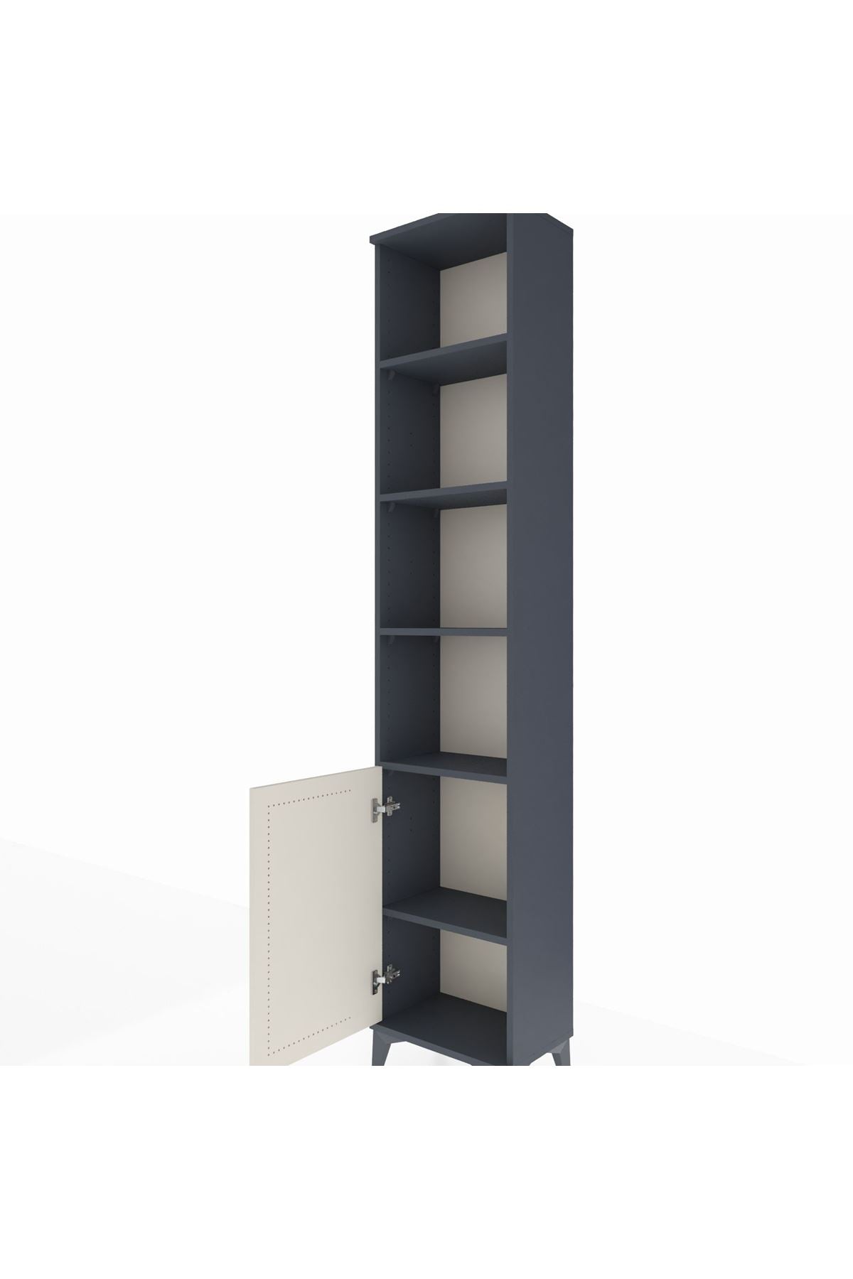 Arges Dolap 5 Raflı Tek Kapaklı 44x30x221 Antrasit-Aytaşı