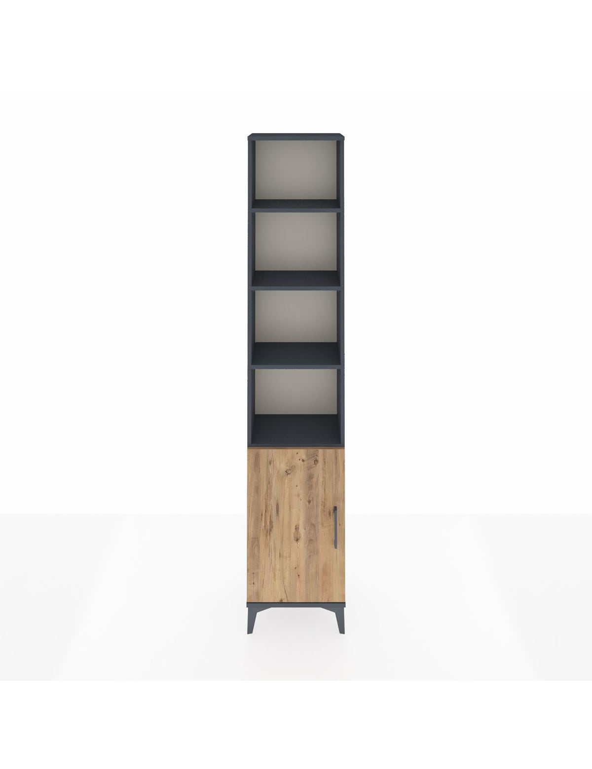 Arges Dolap 5 Raflı Tek Kapaklı 44x30x221 Antrasit-Çam