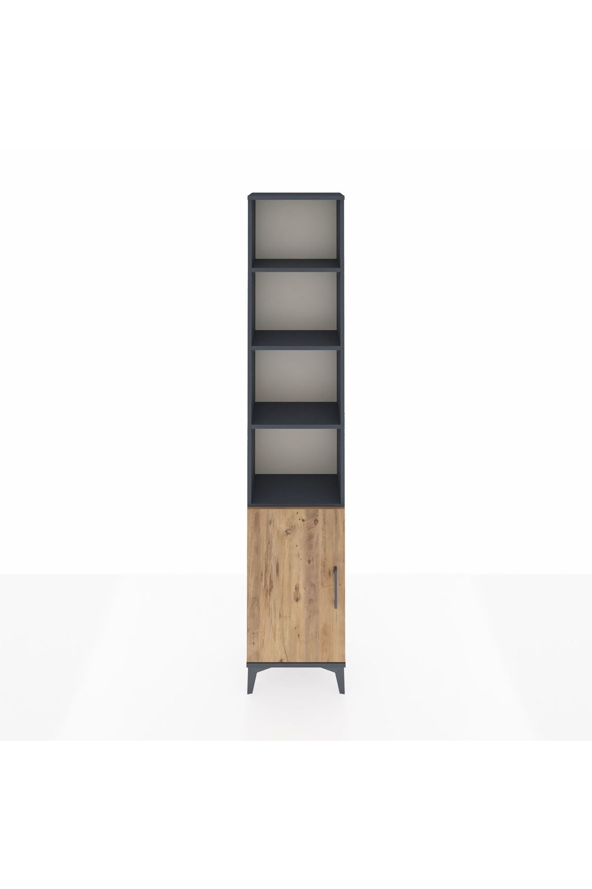 Arges Dolap 5 Raflı Tek Kapaklı 44x30x221 Antrasit-Çam