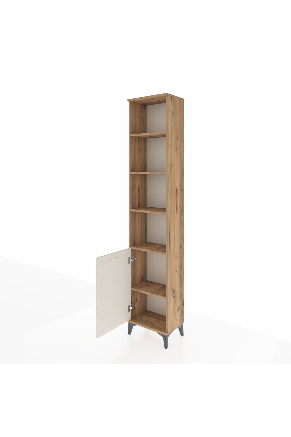 Arges Dolap 5 Raflı Tek Kapaklı 44x30x221 Çam-Aytaşı