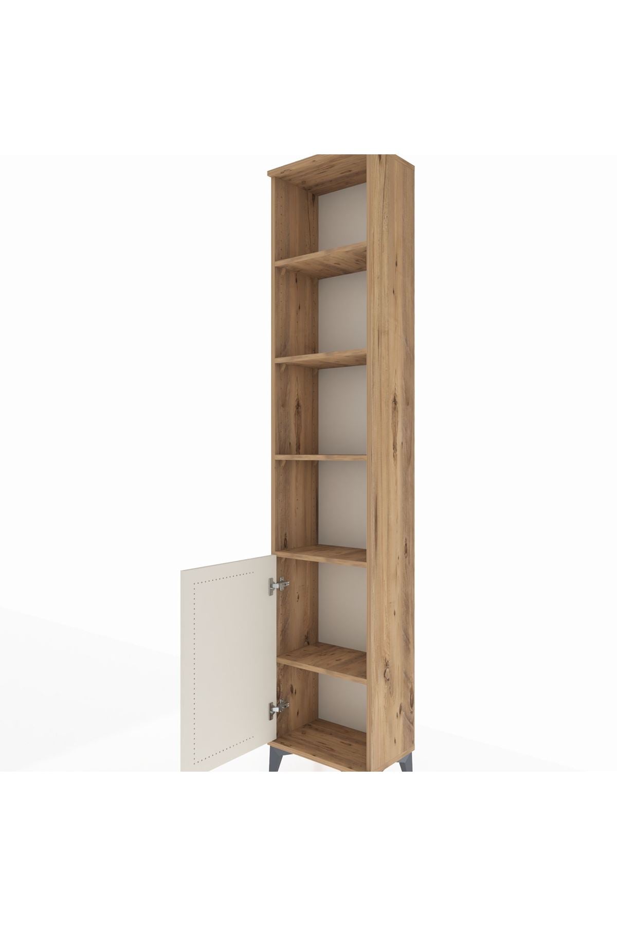 Arges Dolap 5 Raflı Tek Kapaklı 44x30x221 Çam-Aytaşı