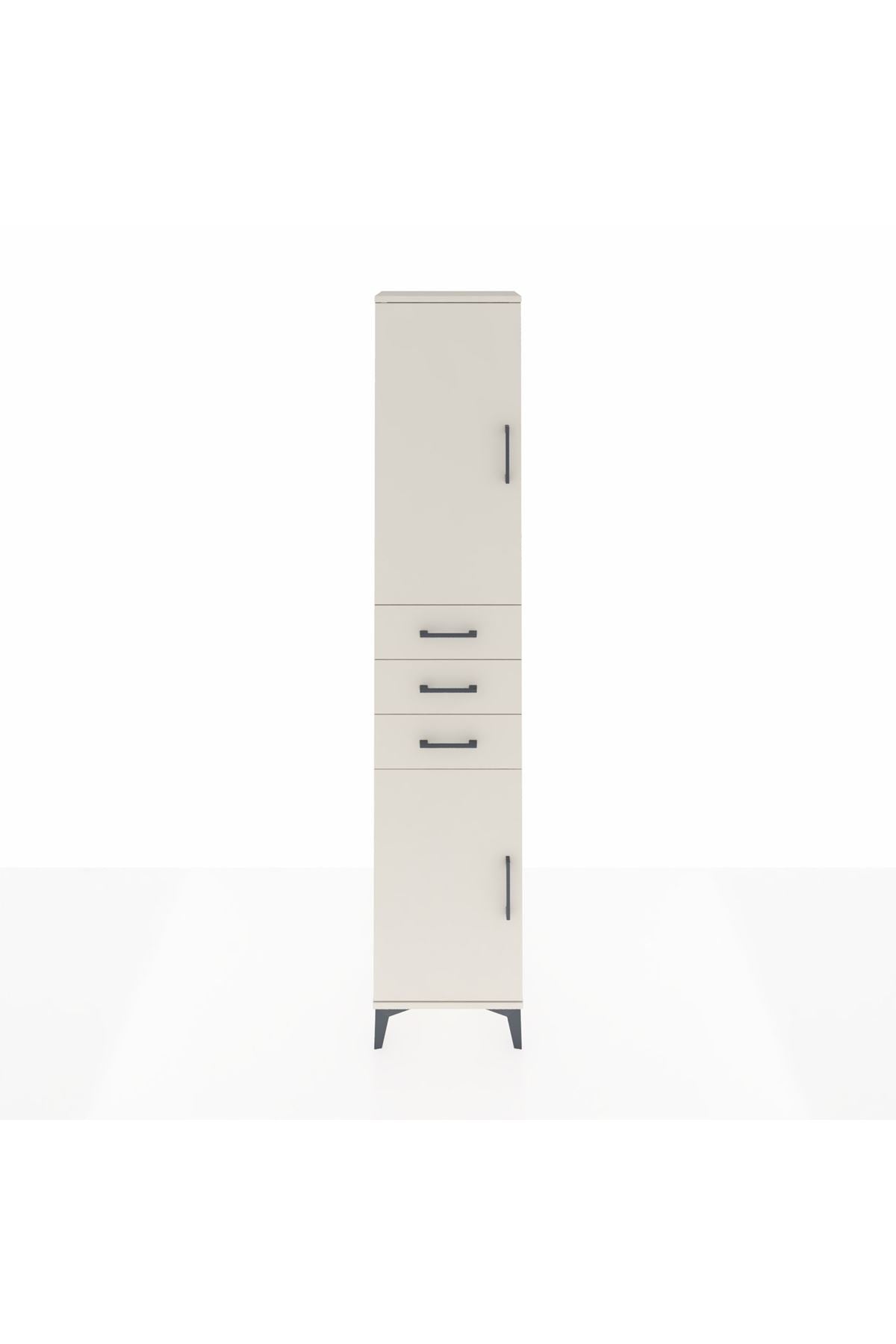 Arges Dolap 4 Raflı 3 Çekmeceli 2 Kapaklı 44x30x221 Aytaşı-Aytaşı