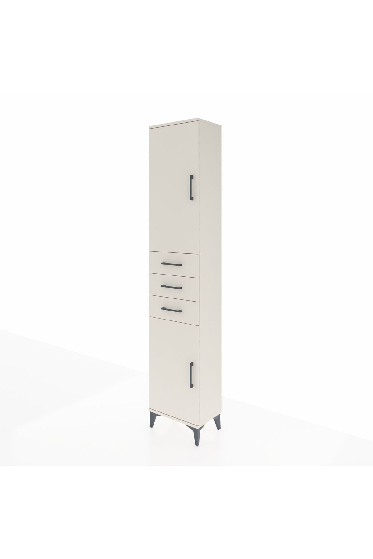 Arges Dolap 4 Raflı 3 Çekmeceli 2 Kapaklı 44x30x221 Aytaşı-Aytaşı