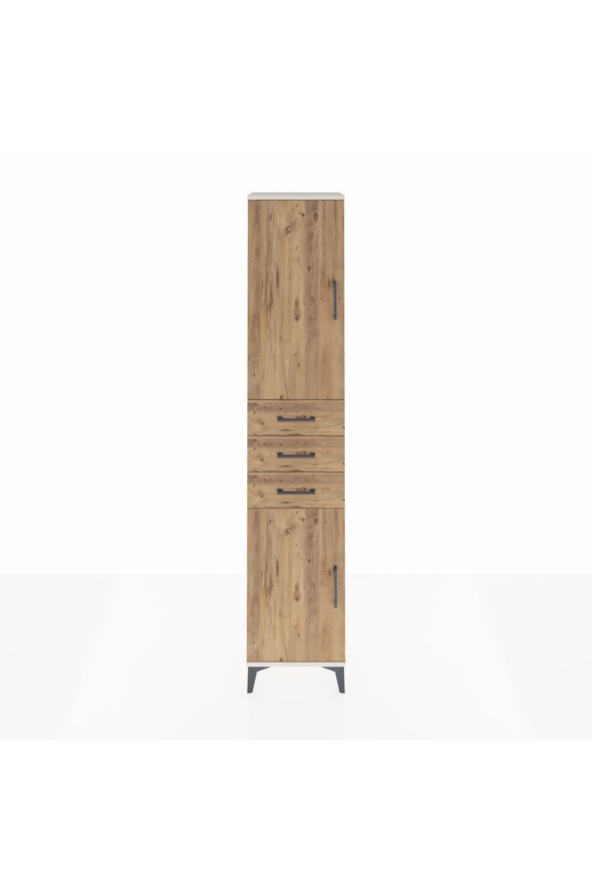 Arges Dolap 4 Raflı 3 Çekmeceli 2 Kapaklı 44x30x221 Aytaşı-Çam