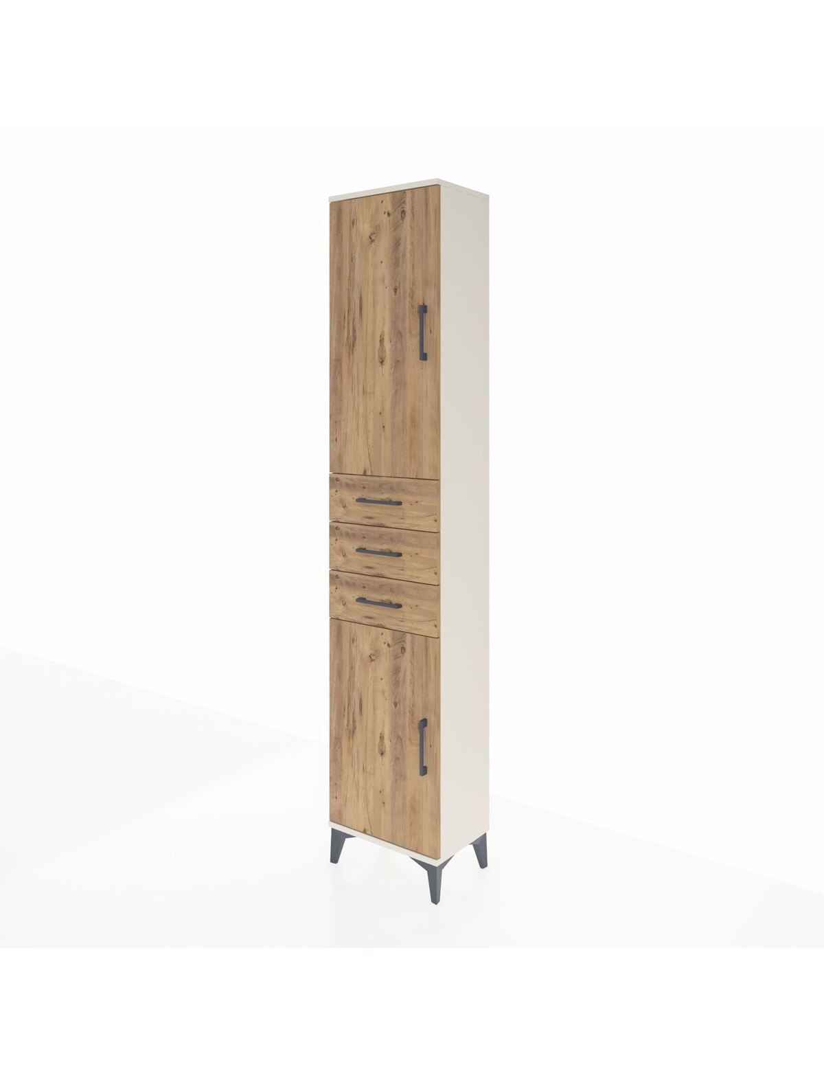 Arges Dolap 4 Raflı 3 Çekmeceli 2 Kapaklı 44x30x221 - S28M205V3A