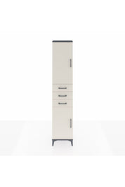 Arges Dolap 4 Raflı 3 Çekmeceli 2 Kapaklı 44x30x221 Antrasit-Aytaşı