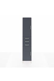 Arges Dolap 4 Raflı 3 Çekmeceli 2 Kapaklı 44x30x221 Antrasit-Antrasit