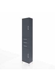 Arges Dolap 4 Raflı 3 Çekmeceli 2 Kapaklı 44x30x221 Antrasit-Antrasit