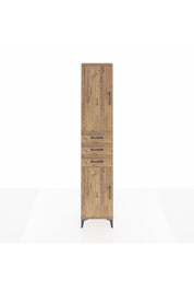 Arges Dolap 4 Raflı 3 Çekmeceli 2 Kapaklı 44x30x221 Çam-Çam