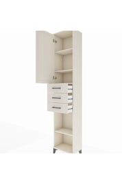 Arges Dolap 4 Raflı 3 Çekmeceli Tek Kapaklı 44x30x221 Aytaşı-Aytaşı