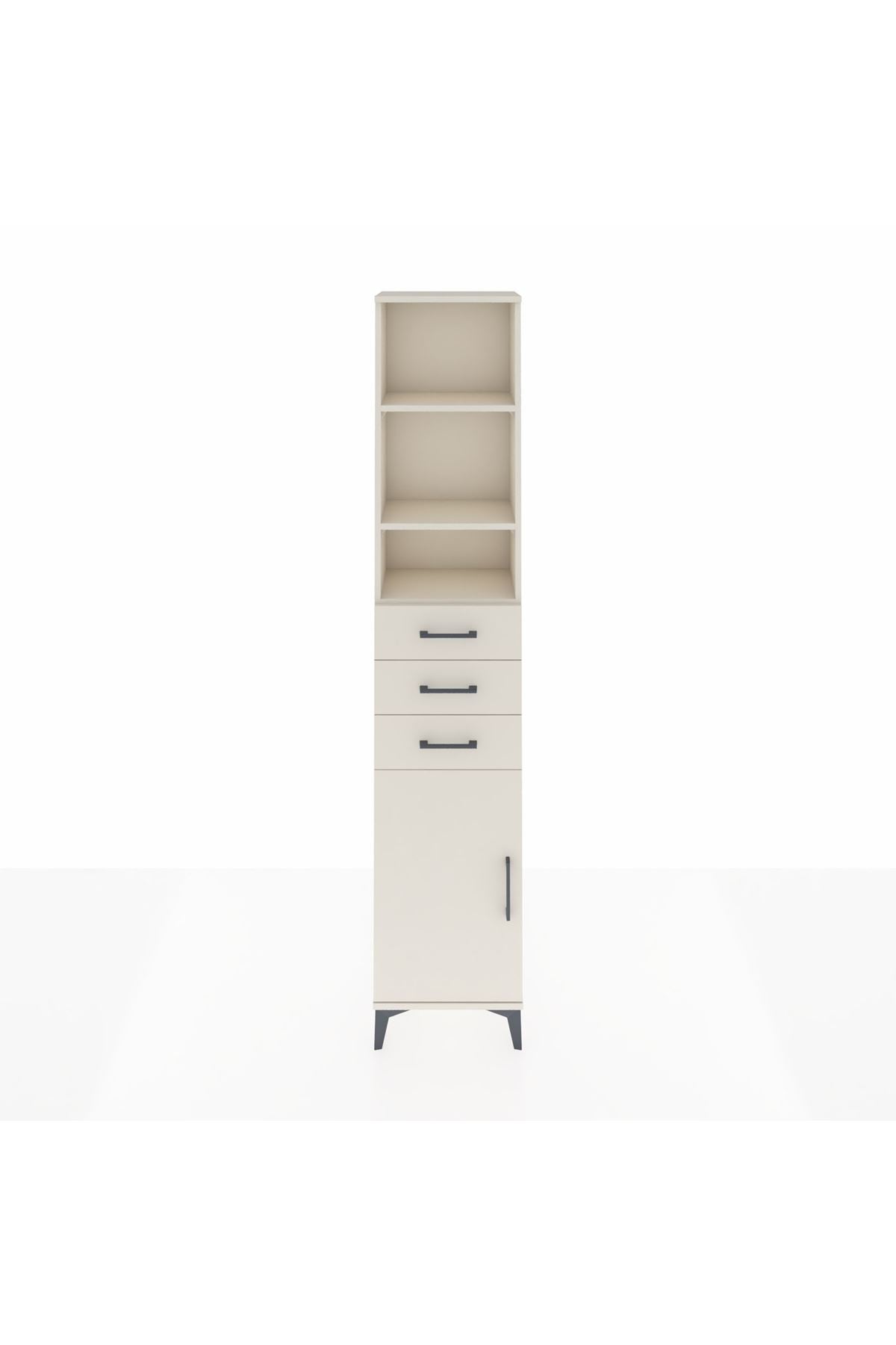 Arges Dolap 4 Raflı 3 Çekmeceli Tek Kapaklı 44x30x221 Aytaşı-Aytaşı