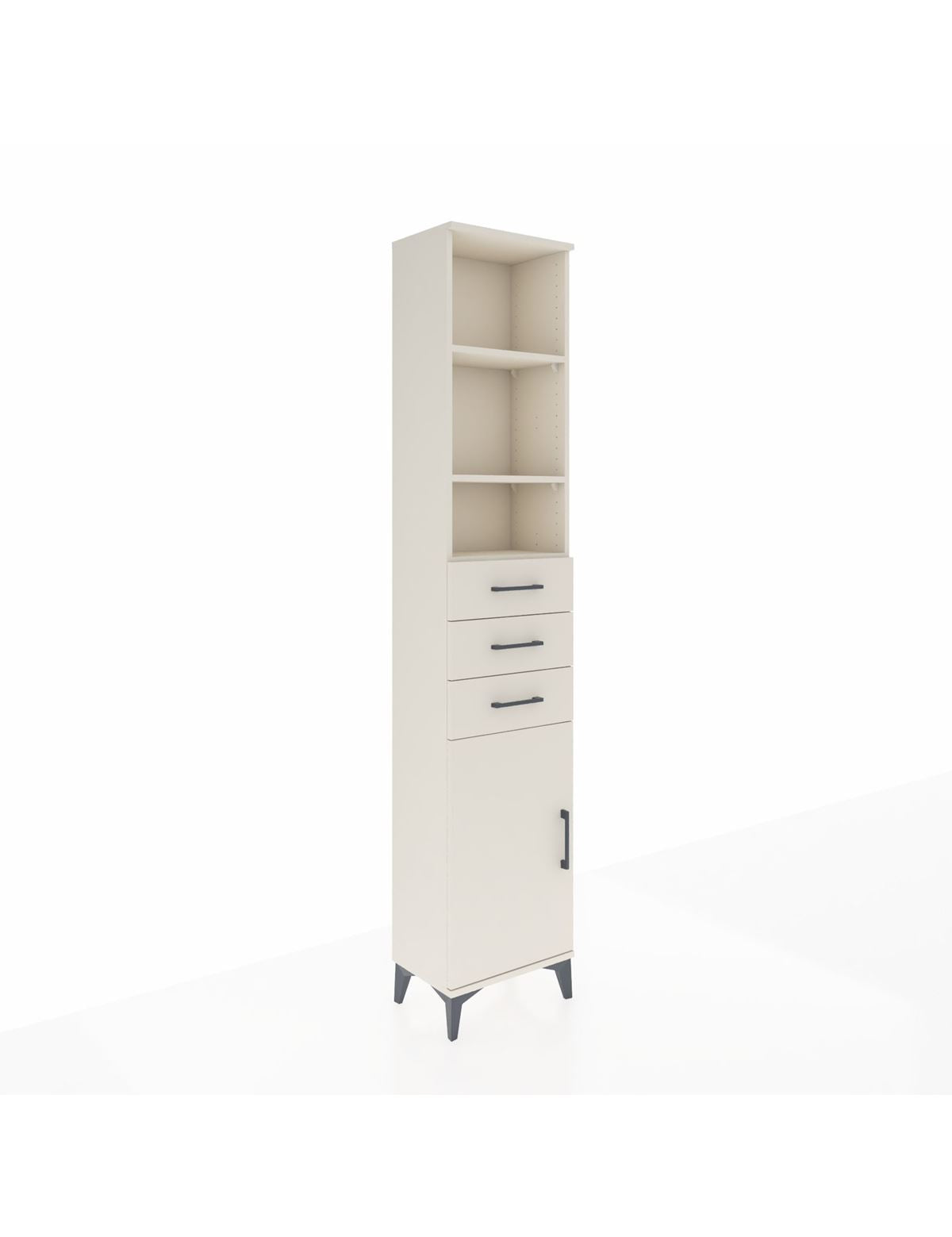 Arges Dolap 4 Raflı 3 Çekmeceli Tek Kapaklı 44x30x221 Aytaşı-Aytaşı