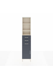 Arges Dolap 4 Raflı 3 Çekmeceli Tek Kapaklı 44x30x221 Aytaşı-Antrasit