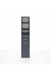 Arges Dolap 4 Raflı 3 Çekmeceli Tek Kapaklı 44x30x221 Antrasit-Antrasit